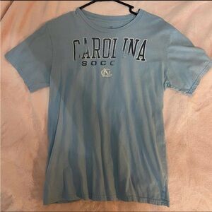 you xl/adult small baby blue carolina soccer distressed graphic tee-fanatics